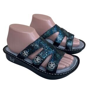 Alegria Star Sparkle Slide Sandals Women's Size EU37/US6.5-7 Comfort Shoes
